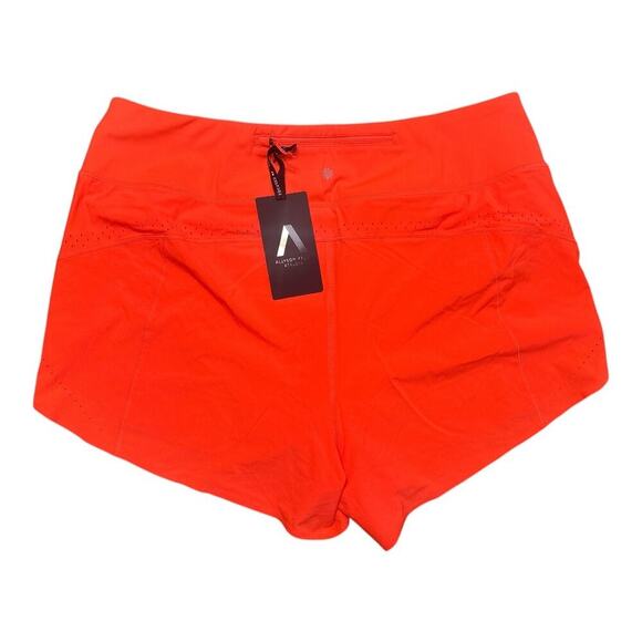 Athleta Allyson Felix Legend Run Neon Orange Running Shorts Size 1XL NWT - Picture 2 of 6